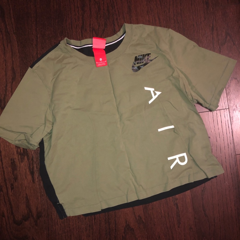 Nike Air Olive Crop Tee Womens Medium